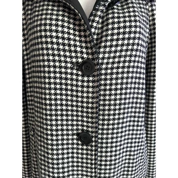 Talbots Womens Vintage Reversible Houndstooth Wool Blend Old Money Jacket Sz M - Picture 3 of 16